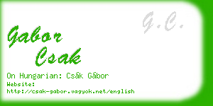 gabor csak business card